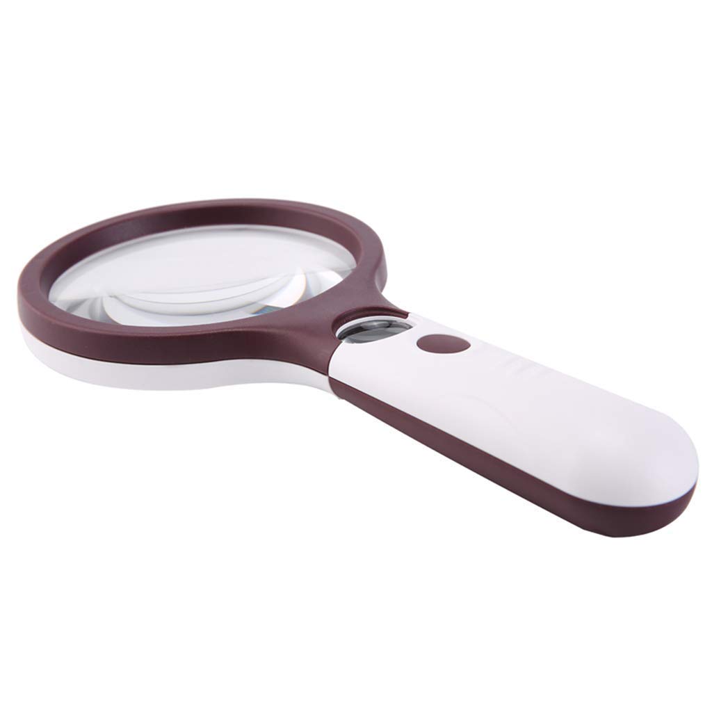 10 Times 30 Times Magnifying Glass, LED Reading Mobile Phone Repair Identification High Magnification Magnifying Glass Large Lens Large Diameter 100mm