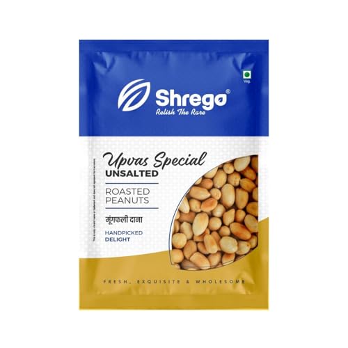 SHREGO Upvas Special Roasted Peanut Unsalted, Healthy Snack, Vacuum Packed (360 Gm)