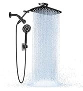 Veken Wide Rain Shower Head with 6 Modes Handheld Water Spray，High Pressure Showerhead Combo with...