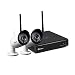 Swann SWNVK-485KH2-US Wireless Monitoring System, 2 x 1080p Day/Night Camera, Smartphone Connectivity, 4-Channel, Black/White