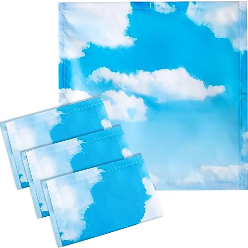 Image of VIHOSE 4 Pcs 2 x 2 Feet Fluorescent Light Covers for Ceiling Lights Classroom Magnetic Light Filters for Reducing Harsh Glare Flicker for Office Classroom Home Drop Ceiling(Sky Cloud)