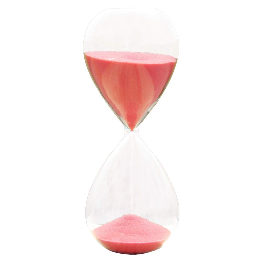 Graces Dawn (Red) - Transparent glass hourglass Sand Timer 60 minutes with (red)