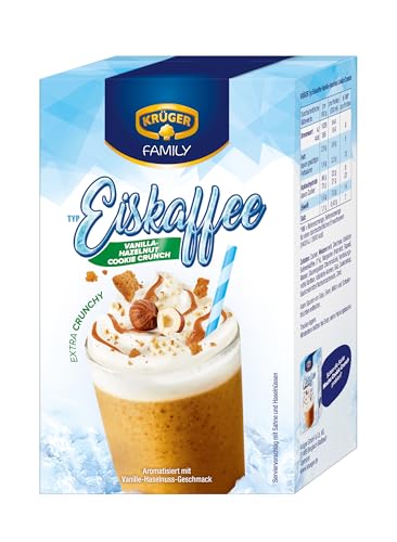 KRÜGER Eiskaffee Vanilla-Hazelnut Cookie Crunch 10x 15g Sachets