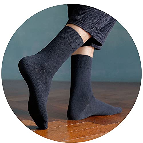 Xwwdp 10 Pairs Men's Cotton Socks Autumn Winter Business Breathable Male Crew Dress Socks (Color : A, Size : 39-45) #TOP4