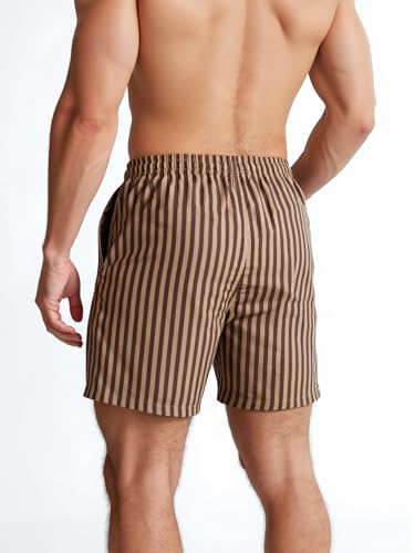Men's Striped Swim Trunks Bathing Suits Quick Dry Board Shorts Mesh Lining Beach Swimwear with Pockets2