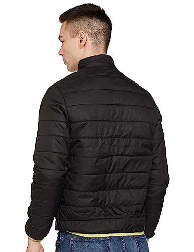 Image of The Indian Garage Co Men Slim Fit Solid Puffer Jackets