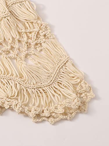 Image of Floerns Women's Bathing Suit Tie Waist Crochet Beach Cover Up Skirt