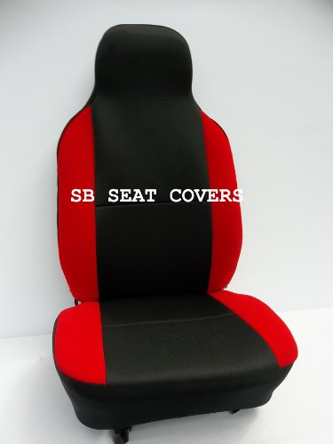 Fiat Fiorino Van Fundas De Asiento, Color Gris Gamuza + Rojo bolsters- 2 frentes