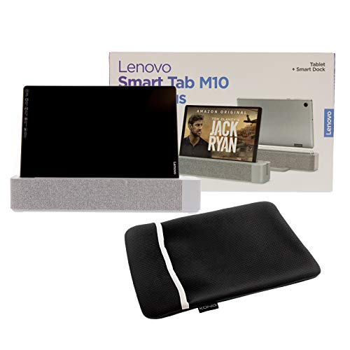 ohmtronixx Lenovo Smart Tab M10 - Tablet de 10,3 pulgadas, incluye base inteligente, control por voz Alexa, pantalla Full HD y funda
