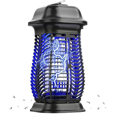 XGAYOO Bug Zapper, Electric Mosquito Zapper Outdoor, Fly Traps Indoor Outdoor, Flying Insects Zapper, Mosquito Killer Indoor 85-120V, 4200V, ABS Plastic Outer (Black)