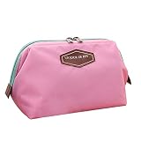 Material: nylon. Lanbowo Mujer Dama Viaje Estuche de Maquillaje Cosmético Bolsa Bolso de Mano Clutch Informal Monedero - Rosa