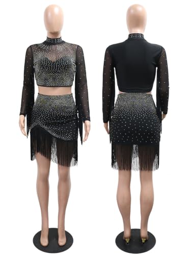 Image of Figdaw Women's 2 Piece Skirt Set Summer Outfits Dressy