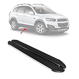 OMAC Trittbretter Seitenschweller Seitenschürze Kompatibel mit Chevrolet Captiva 2006-2019 | Aluminium Halterungen Auto Dekoration Zubehör Schwarz Silber