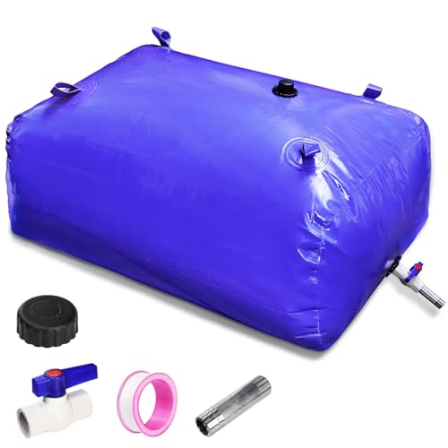 Cedilis 100Gallon/400L Water Storage Bladder Large Capacity Foldable Water Tank Water Storage Container for RV Camping Trip Gardening Drought Resistance Emergency Water Agricultural Irrigation