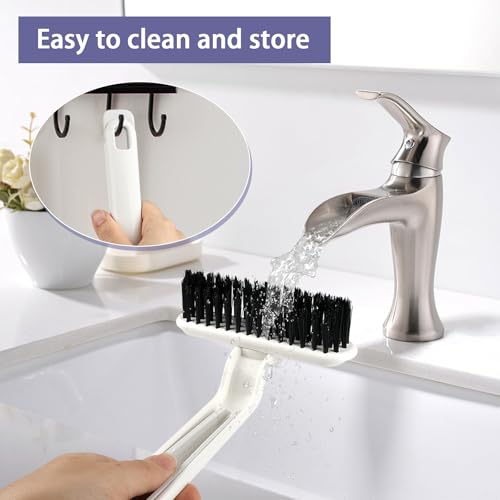 Image of Scrub Brush for Kitchen Grout, Cleaning Brush for Bathroom use,Crevice Cleaning Brushes scrubbing Bathroom Floor,Sink,Tile,Shower, Grout Brushes with Hard bristles.
