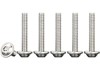 Drenky 50 Stück Linsenkopfschraube mit Flansch, Schrauben Edelstahl Innensechskant M3x25mm Rostfreier Edelstahl A2 V2A Flachkopfschraube Edelstahlschrauben Gewindeschrauben