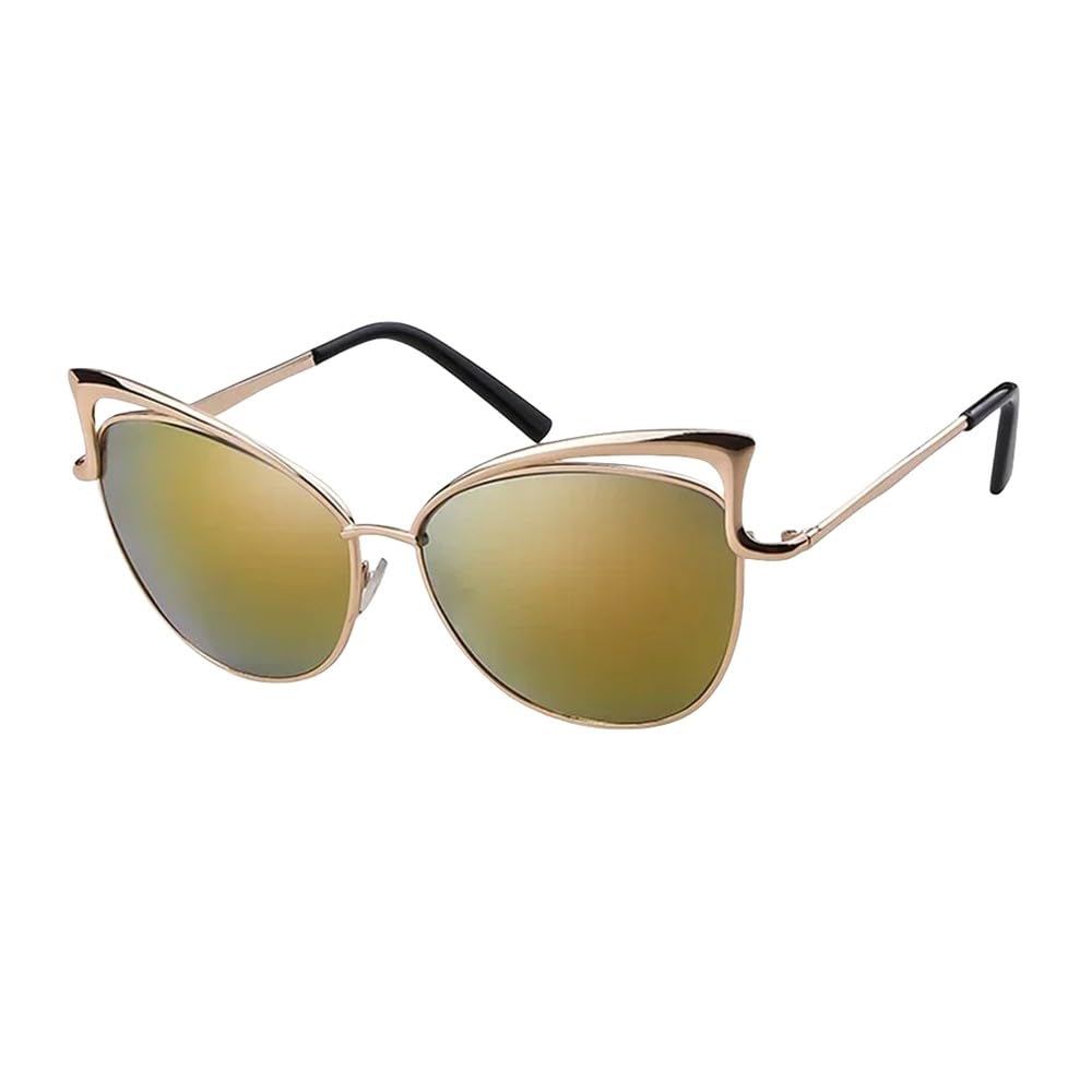 Metalowe okulary przeciwsłoneczne Cat Eye, modne, spersonalizowane okulary przeciwsłoneczne Cat Eye dla kobiet i mężczyzn, kolorowe okulary imprezowe UV400