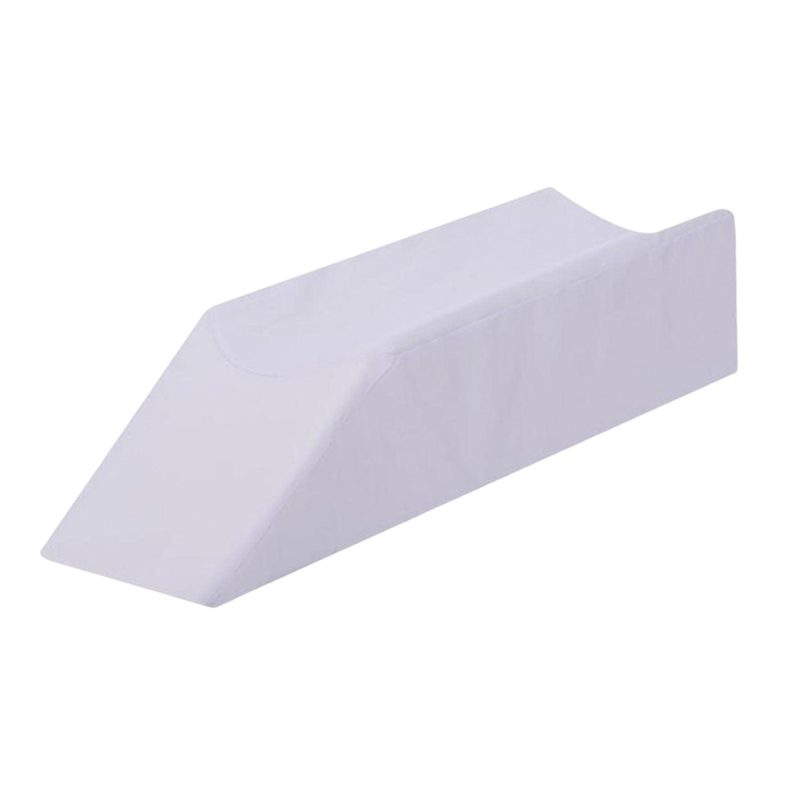 Cojín Elevador de Piernas, Almohada para Piernas, Cojín de Espuma de Alta Densidad, Soporte Elevado para, Tobillo Y Pierna, Elevador de Lesion, Blanco 65x20x15cm