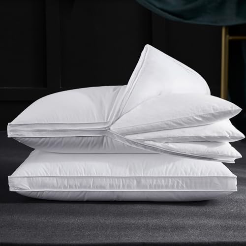 Three Geese Adjustable Layer Goose Feather Pillow,Assemblable Bed Pillow,100% Soft...
