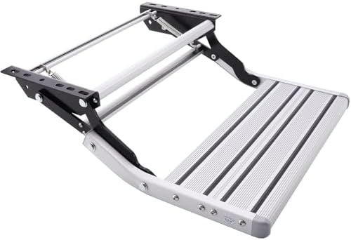 LED RV Step - Foldable Aluminum Alloy Steps for Trailers, Non-Slip Design, Heavy-Duty Steel Plate, Ideal for Campers & RVs - 1-Step Portable Access Solution