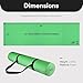 Fitvids All-Purpose 1/4-Inch High Density Anti-Tear Exercise Yoga Mat with Carrying Strap, Green