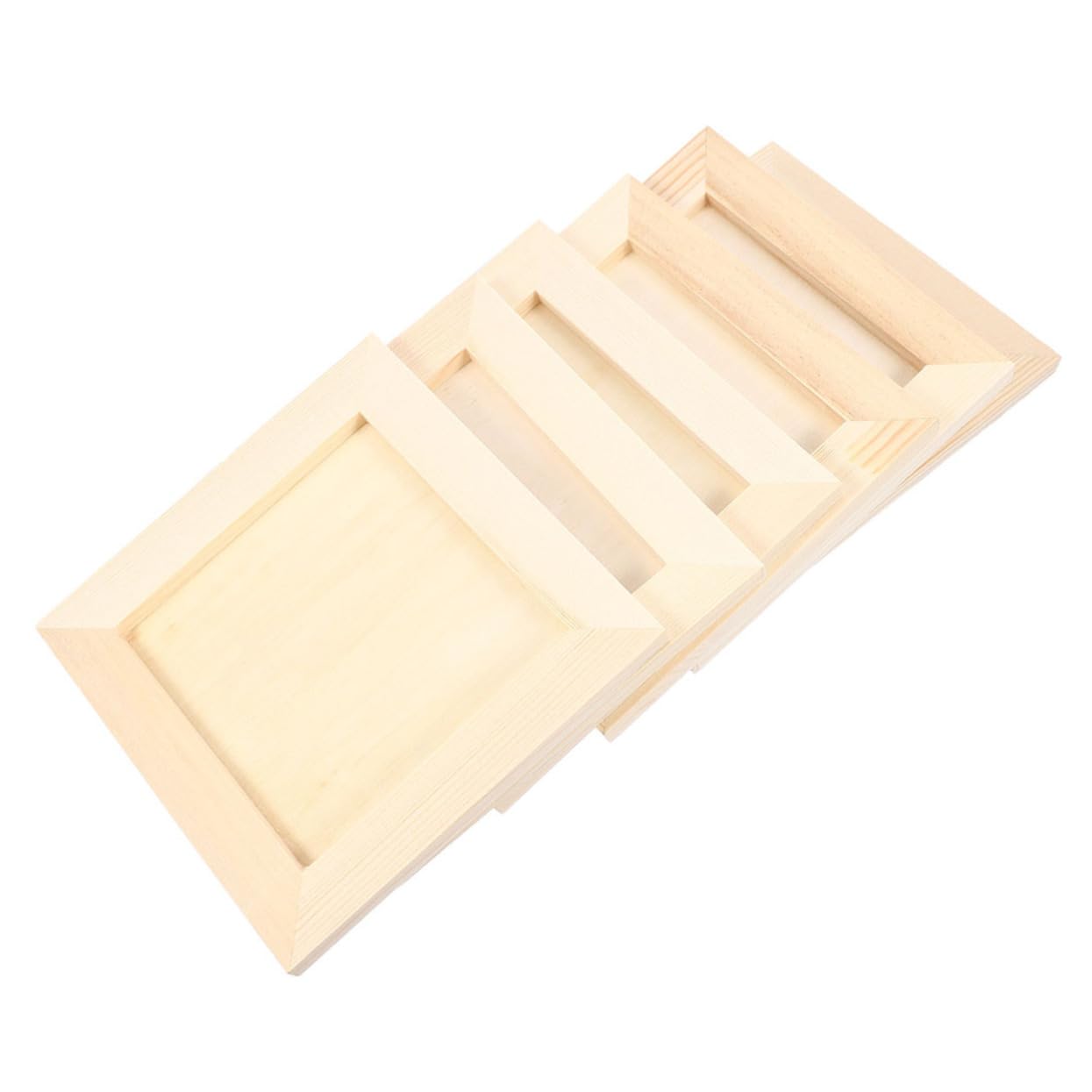 Veemoon DIY Picture Frames for Boys and Girls 4pcs Clay Art Frames Simple Design for Boys and Girls Artwork