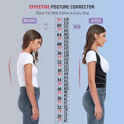 Image of Back Brace Posture Corrector for Women and Men with Spine Vertical Alignment System, Lower Back Pain Relief, Back Straighter Instant Posture Corrector - Scoliosis (Black, X-Large)