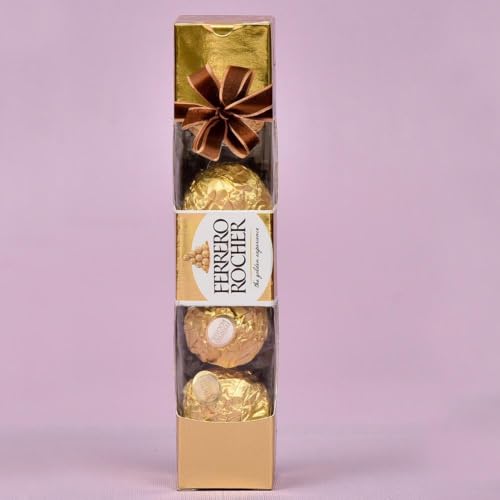 Image of TIED RIBBONS Rakhi for Brother and Bhabhi Kids with Chocolate and Dry Fruit Gift Hamper - Evil Eye Family Rakhi Set of 4 with Rocher Chocolates and Dryfruits Almonds Cashew - Rakhi Gift for Bhaiya Bhabhi Set