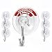 Holiday Joy - World's Strongest All Purpose 1 3/4 inch Suction Cups with Hooks - Made in USA (6 Medium)