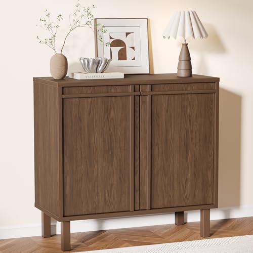 Wooden Sideboard Buffet Cabinet with Adjustable Shelves
