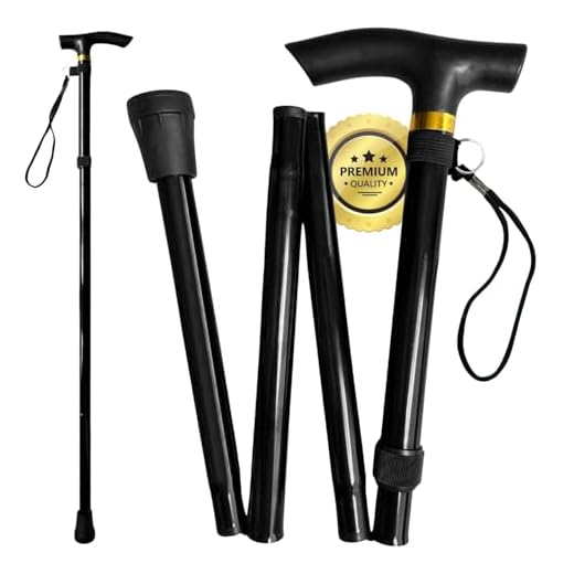 OrtoPrime Collapsible Walking Stick for Men and Women – Adjustable Folding Walking Cane for Elderly - Walking Stick with Secure Grip – Lightweight Walking Aid