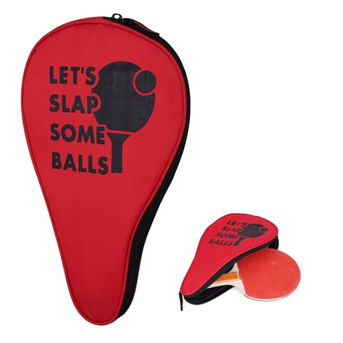 Image of Table Tennis Bat Cover with Full Padding | TT Racket Kit Bag | Bats Case for Maximum Protection and Style | Waterproof Tennis Bag - Red