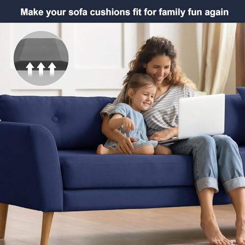 Image of Couch Cushion Support for Sagging Seat - 22 inch x 22 inch High-Density Trapezoid 35D Foam Sofa Cushion Supports, Couch Supporter for Under The Cushions, Grey Set of 2
