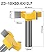 1pc 6mm 8mm 12mm Shank 4 Edge T Type Slotting Cutter Woodworking Tool Router Bits for Wood Industrial Grade Milling Cutter(Z3-12X50.8X12.7)