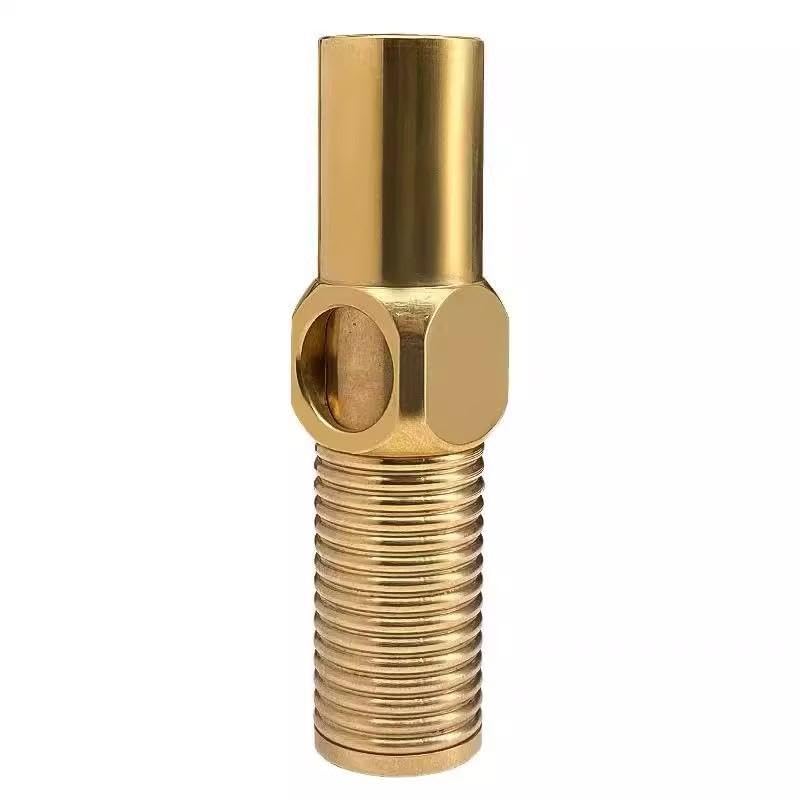 Image of Smoke King Vintage Screw Design Lighter, Refillable Kerosene with Screw Design, Pull-Out Flint Ignition, Soft Flame & Gold Metal Lighter for Men, Dad, Husband & Collectors.