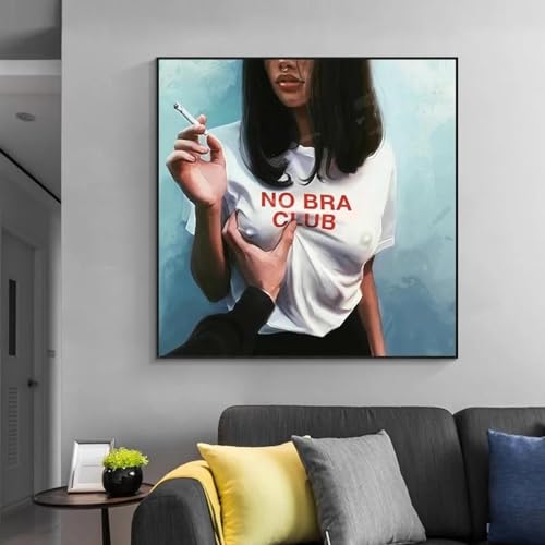 Art mural moderne de prestige peinture sur toile avec cadre intérieur 50x50cm