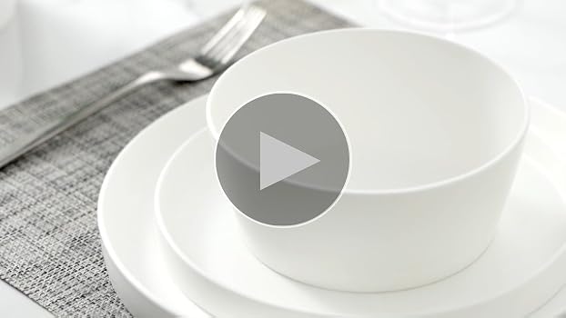 Amazon.com | Stone Lain Fosca 32-Piece Dinnerware Set Bone