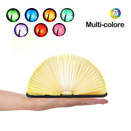 Lampe du livre USB Mini lampe du livre rechargeable pliable, evilto portable lampe lED 800 mAh créatif en forme de livre bureau lampe de table  7 couleurs
