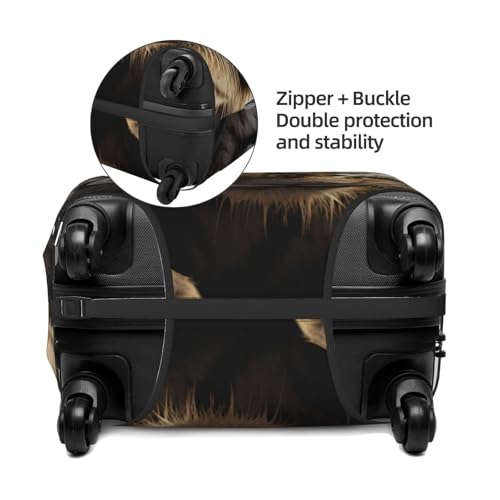 Travel Luggage Cover Elastic Anti-Scratch Suitcase Protector Washable Travel Suitcase Cover Animal Tiger Luggage Protector Fits 18-32 Inch Suitcase4