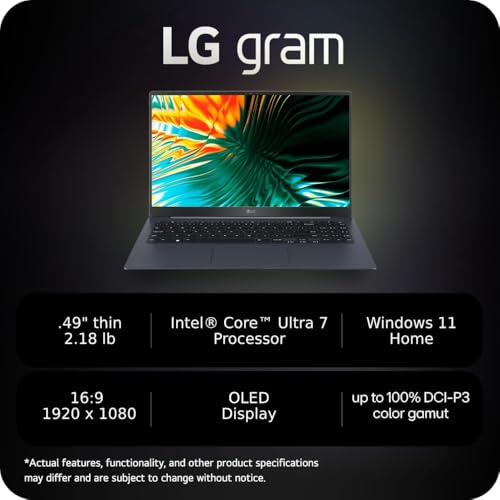 lg gram superslim 15634 laptop intel core ultra 7 32gb ram 2tb ssd  mcafee total protection 5-device security software 1-year subscription bundle
