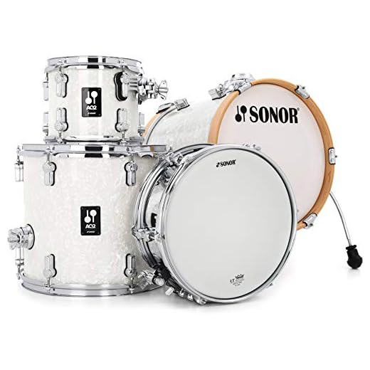 Sonor Martini 8/13/14/5x12 - Kit de 4 piezas, color blanco perla