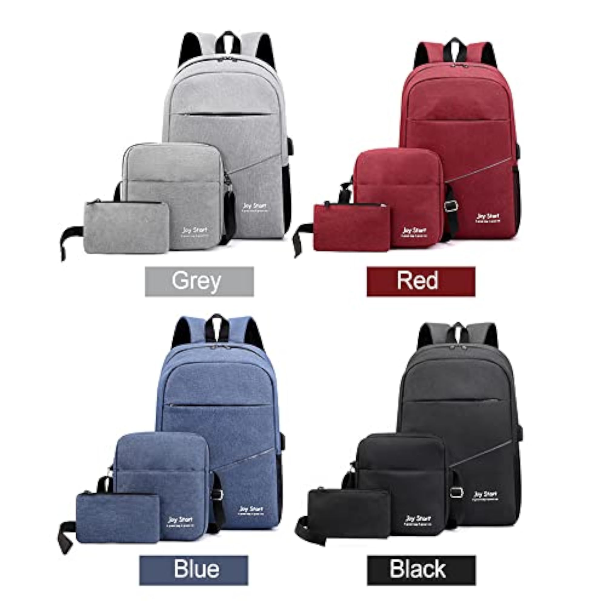 3pcs Backpack Set, Laptop Backpack & Shoulder Bag