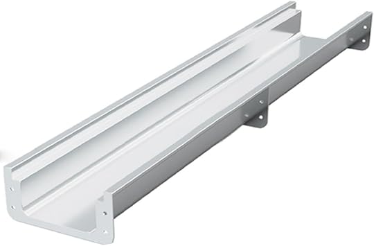 304 Stainless Channel Drain Kit Outdoor, Steel Restaurant U-Shaped Floor Drainage Trench, Metal Linear Drain with Grates Caps Systems for SidewalkSilver-304A,45.7X13.8X5.9IN