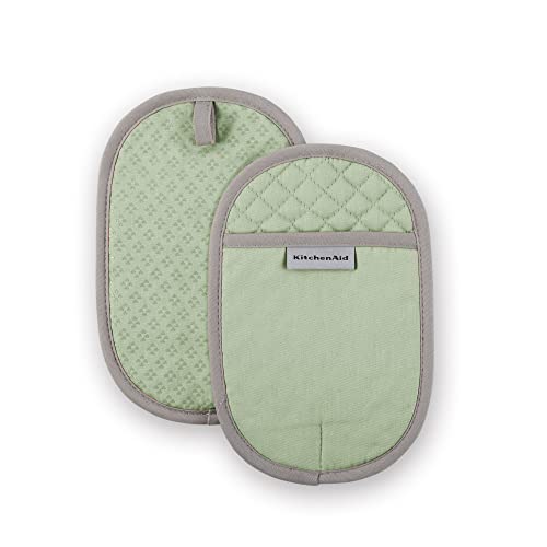 KitchenAid Asteroid Pot Holder 2-Pack Set, Pistachio, 6.5x10