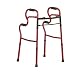 Medline 3-in-1 Two-Button Walker, Red