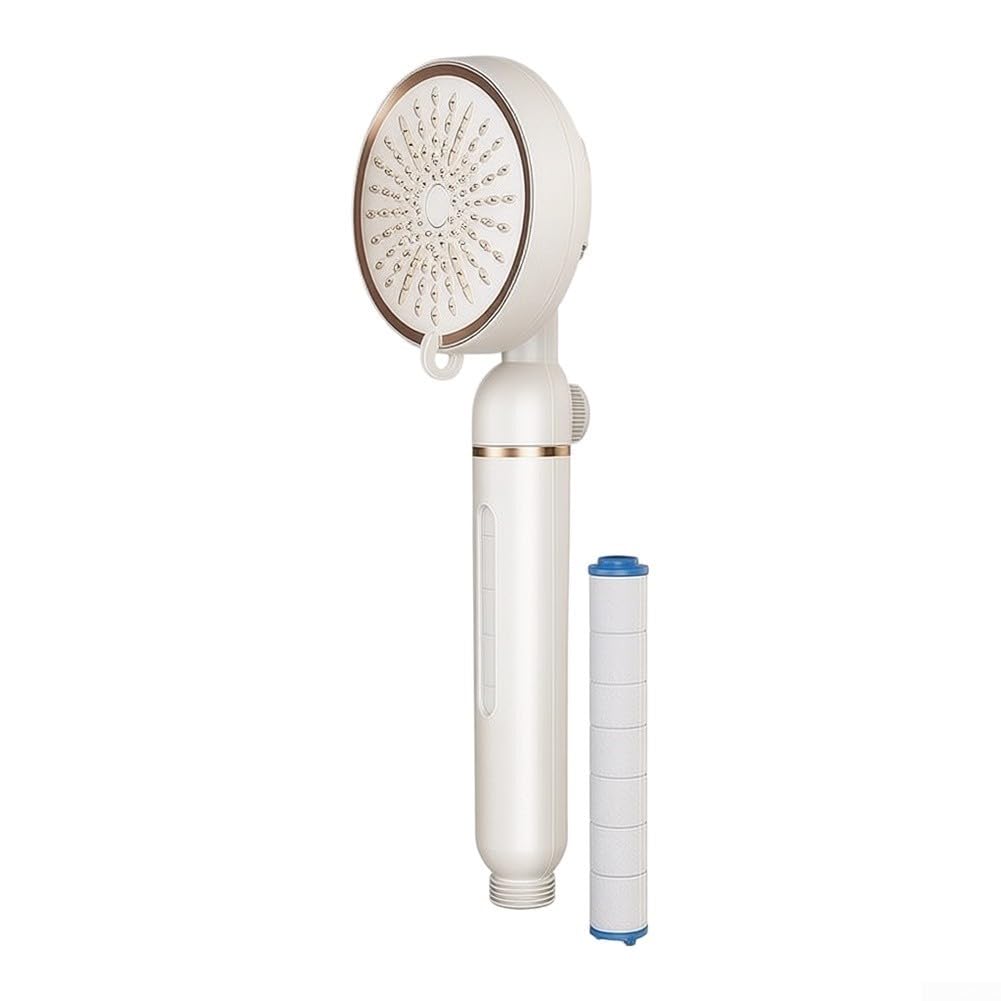 para ducha de Mano Ahorro Agua para filtro Anti-Cal para ducha(Gray)