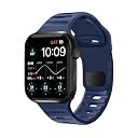 PC LABEL Watch Straps Compatible with Apple Watch Straps, 49 mm/46 mm/45 mm/44 mm/42 mm, Soft Silicone, Waterproof Loop For iWatch Series 1,2,3,4,5,6,7,8,9,10 (Blue) gallery image