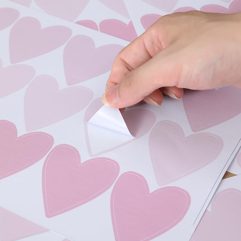 Calcomanías Pared Corazón Decoración San Valentín - 80 Bordes De Corazón, 24 Metros Para Aula O Fiesta Decoración Papel Acuarela