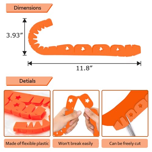 asdmm Hockey Stick Blade Protector - Ice Hockey Bat Guard Cover for Off Ice Practice and Training, Winter Sports Equipment (3 PCS, Orange)