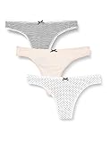 g string waxing cost Häkelsaum Iris & Lilly Damen String Cotton, 3er Pack, Mehrfarbig (Soft Pink/Print), Gr. Large